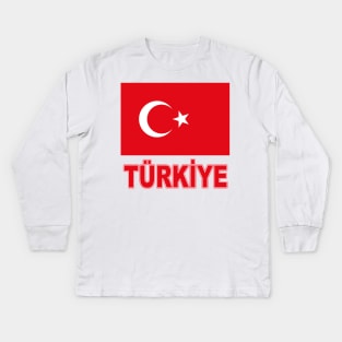 The Pride of Turkey - Turkish Flag and Language Kids Long Sleeve T-Shirt